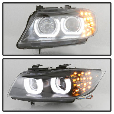 AFS Function Disable Black LED Turn Signal Projector Headlights <br>09-12 BMW 328i 335i M3 328i xDrive 335i xDrive