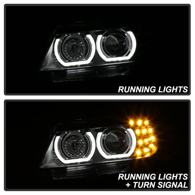 AFS Function Disable Black LED Turn Signal Projector Headlights <br>09-12 BMW 328i 335i M3 328i xDrive 335i xDrive