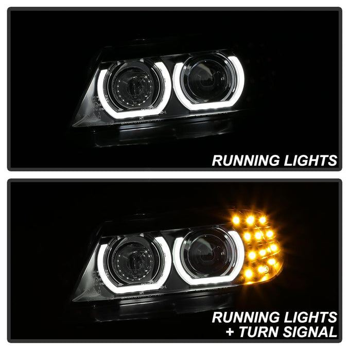 AFS Function Disable Black LED Turn Signal Projector Headlights <br>09-12 BMW 328i 335i M3 328i xDrive 335i xDrive