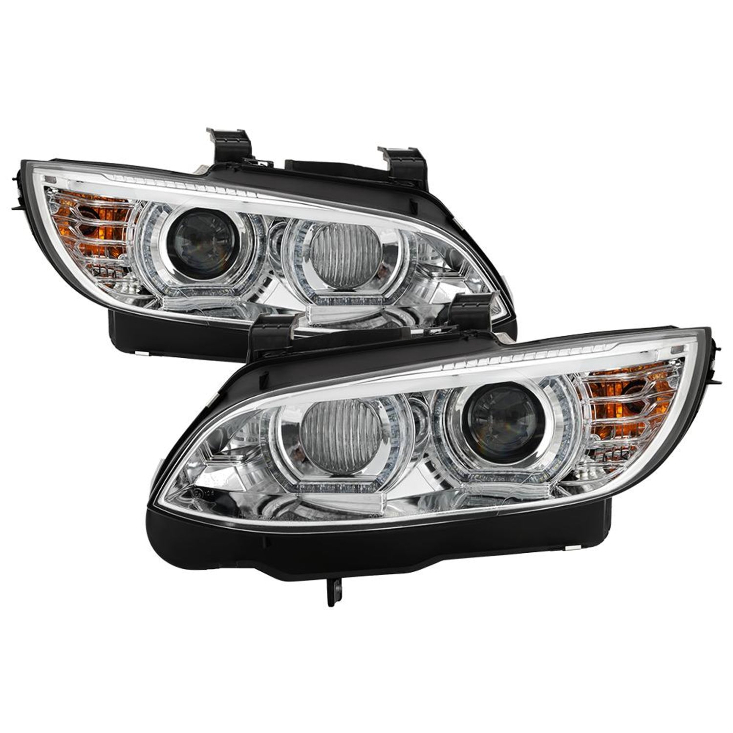 LED DRL Chrome Projector Headlights <br>08-10 BMW 328i 335i M3 08 BMW 328xi 335xi