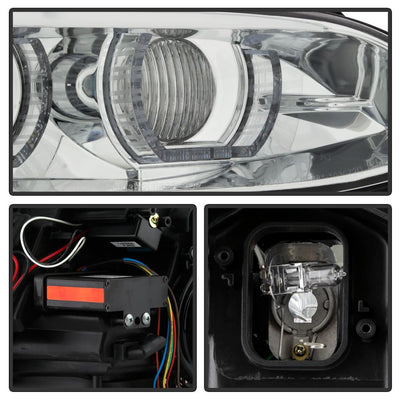 LED DRL Chrome Projector Headlights <br>08-10 BMW 328i 335i M3 08 BMW 328xi 335xi