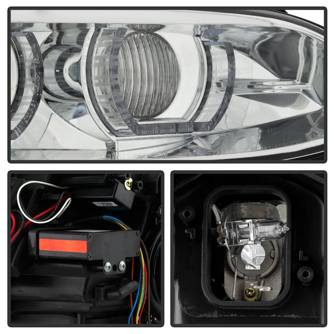 LED DRL Chrome Projector Headlights <br>08-10 BMW 328i 335i M3 08 BMW 328xi 335xi