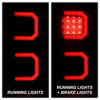 Black Smoke LED Tail Lights <br>04-09 Dodge Durango