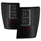 Black Smoke LED Tail Lights <br>07-10 Jeep Grand Cherokee