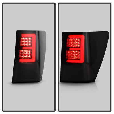 Black Smoke LED Tail Lights <br>07-10 Jeep Grand Cherokee
