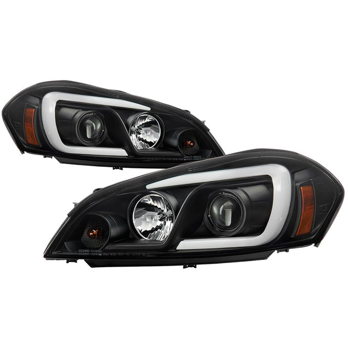 Light Bar Black Projector Headlights <br>06-07 Chevrolet Monte Carlo 06-13 Chevrolet Impala