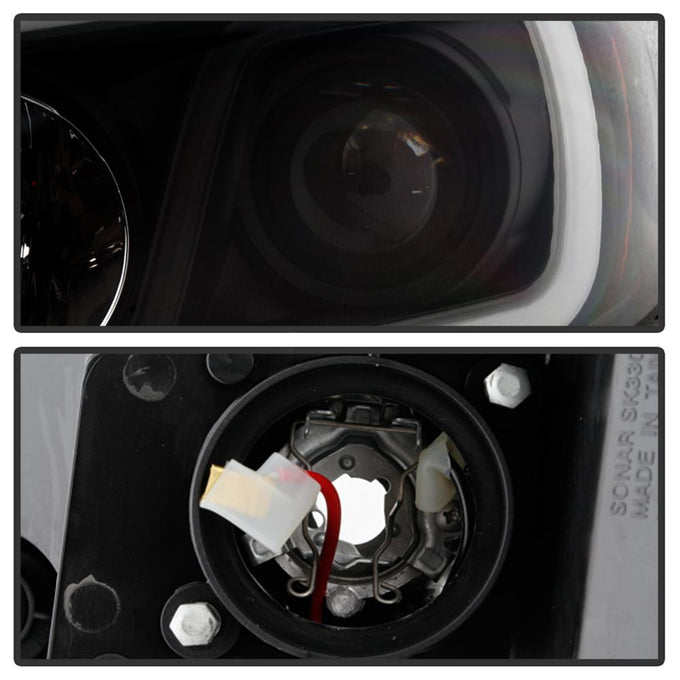 Light Bar Black Projector Headlights <br>06-07 Chevrolet Monte Carlo 06-13 Chevrolet Impala
