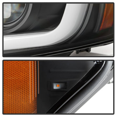 Light Bar Black Projector Headlights <br>06-07 Chevrolet Monte Carlo 06-13 Chevrolet Impala
