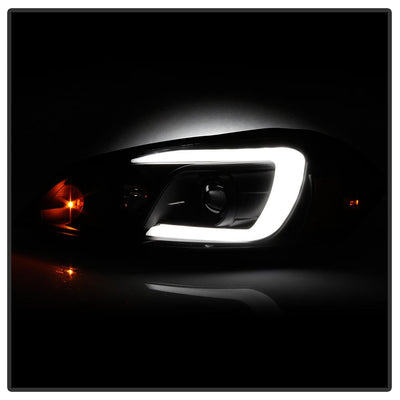 Light Bar Black Projector Headlights <br>06-07 Chevrolet Monte Carlo 06-13 Chevrolet Impala