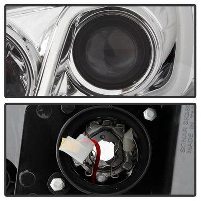 Light Bar Chrome Projector Headlights <br>06-07 Chevrolet Monte Carlo 06-13 Chevrolet Impala