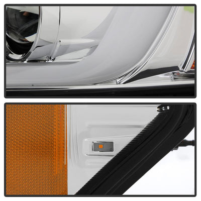Light Bar Chrome Projector Headlights <br>06-07 Chevrolet Monte Carlo 06-13 Chevrolet Impala