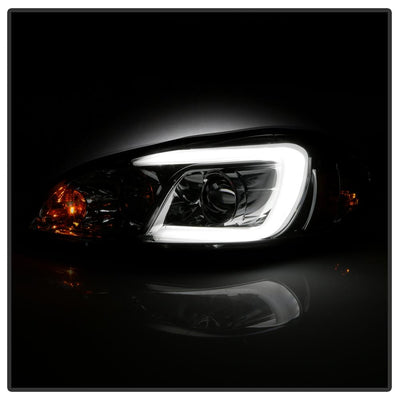 Light Bar Chrome Projector Headlights <br>06-07 Chevrolet Monte Carlo 06-13 Chevrolet Impala
