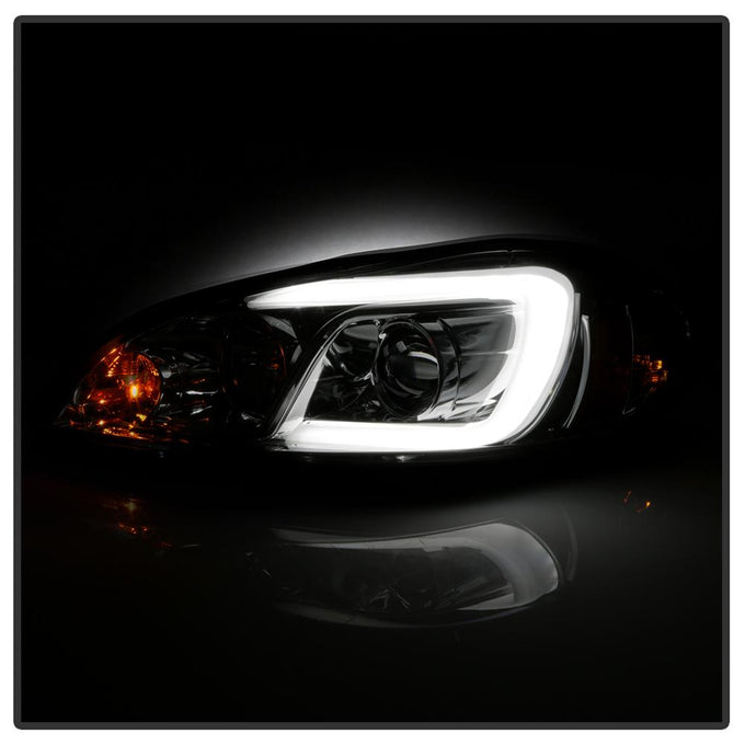 Light Bar Chrome Projector Headlights <br>06-07 Chevrolet Monte Carlo 06-13 Chevrolet Impala