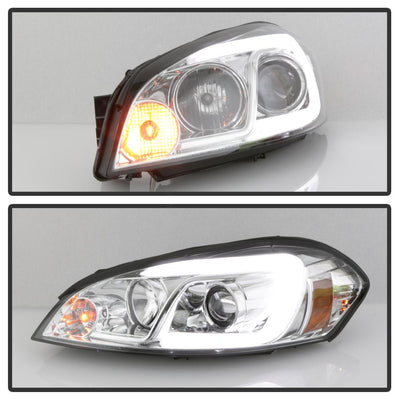 Light Bar Chrome Projector Headlights <br>06-07 Chevrolet Monte Carlo 06-13 Chevrolet Impala