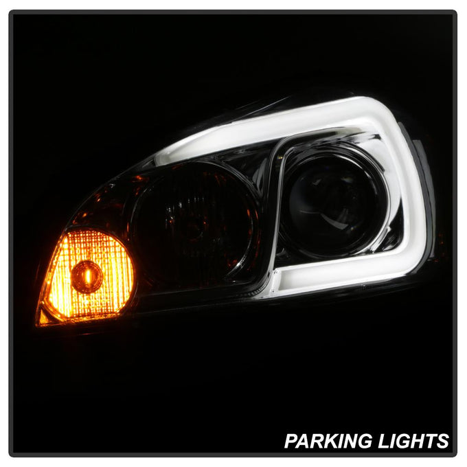Light Bar Chrome Projector Headlights <br>06-07 Chevrolet Monte Carlo 06-13 Chevrolet Impala