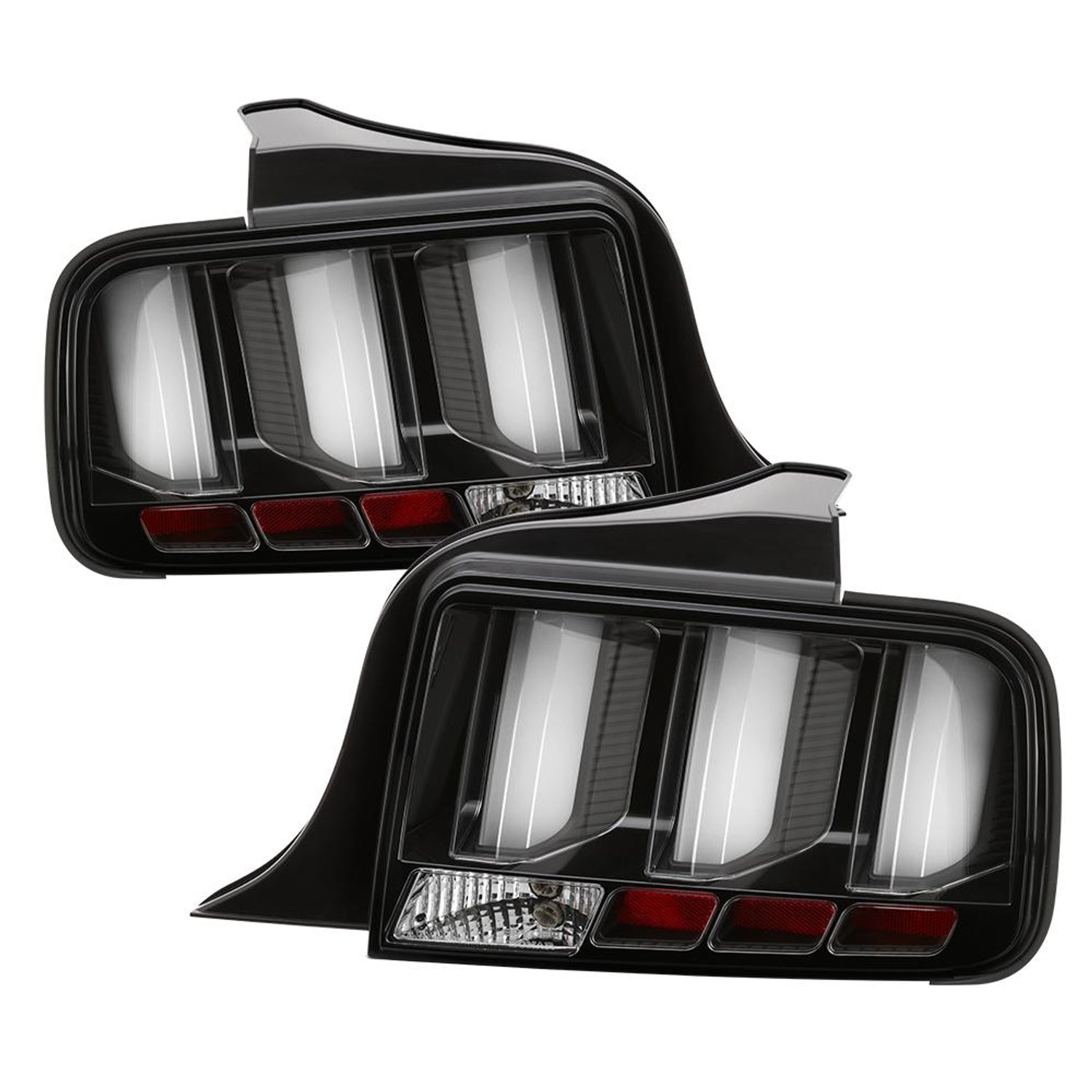 Black LED Tail Lights <br>05-09 Ford Mustang