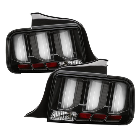 Black LED Tail Lights <br>05-09 Ford Mustang