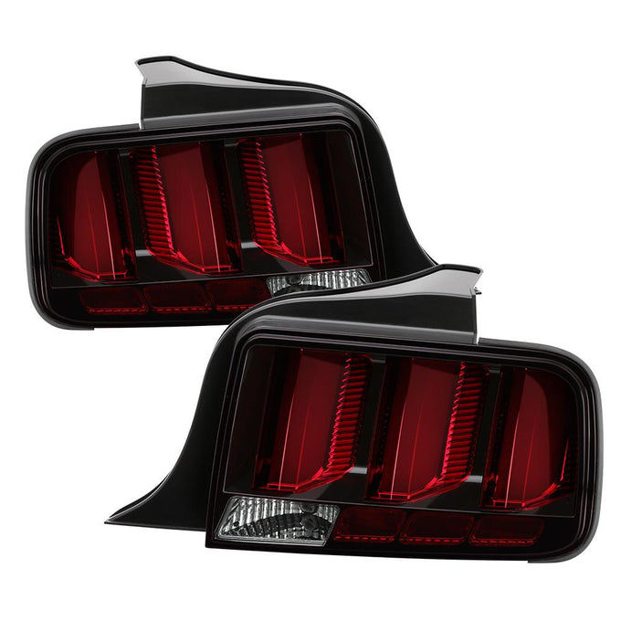 Black LED Tail Lights <br>05-09 Ford Mustang