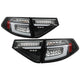 Black LED Tail Lights <br>08-11 Subaru Impreza 12-14 Subaru WRX