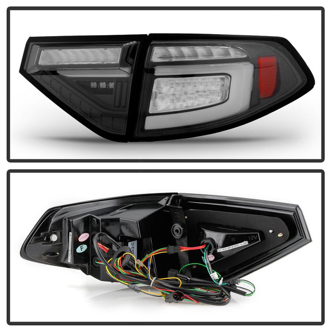 Black LED Tail Lights <br>08-11 Subaru Impreza 12-14 Subaru WRX