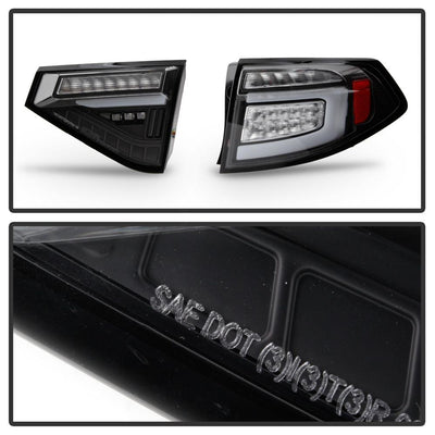 Black LED Tail Lights <br>08-11 Subaru Impreza 12-14 Subaru WRX