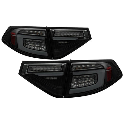 Black Smoke LED Tail Lights <br>08-11 Subaru Impreza 12-14 Subaru WRX
