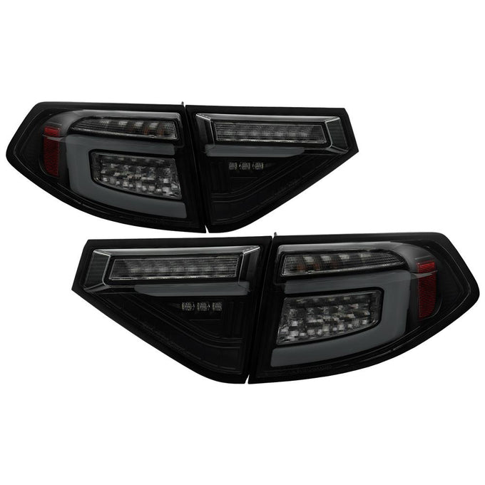 Black Smoke LED Tail Lights <br>08-11 Subaru Impreza 12-14 Subaru WRX