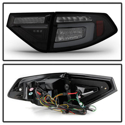Black Smoke LED Tail Lights <br>08-11 Subaru Impreza 12-14 Subaru WRX