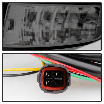Black Smoke LED Tail Lights <br>08-11 Subaru Impreza 12-14 Subaru WRX