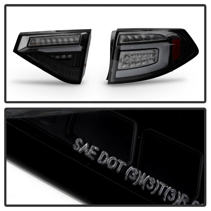 Black Smoke LED Tail Lights <br>08-11 Subaru Impreza 12-14 Subaru WRX