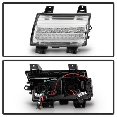 Sequential Signal Chrome Full LED Front Bumper Lights <br>18-21 Jeep Wrangler 20-21 Jeep Gladiator