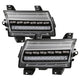 Sequential Signal Black Full LED Front Bumper Lights <br>18-21 Jeep Wrangler 20-21 Jeep Gladiator
