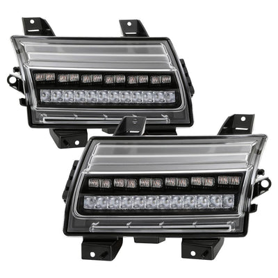 Sequential Signal Black Full LED Front Bumper Lights <br>18-21 Jeep Wrangler 20-21 Jeep Gladiator