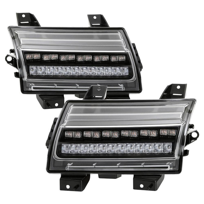 Sequential Signal Black Full LED Front Bumper Lights <br>18-21 Jeep Wrangler 20-21 Jeep Gladiator