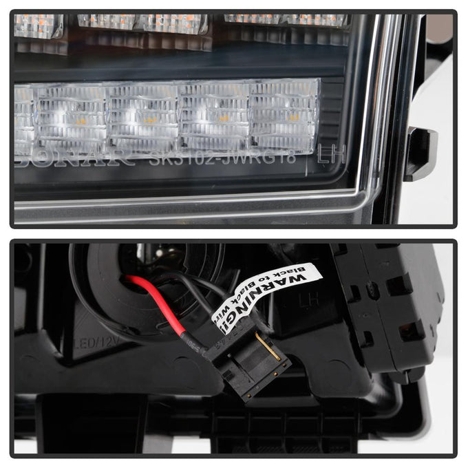 Sequential Signal Black Full LED Front Bumper Lights <br>18-21 Jeep Wrangler 20-21 Jeep Gladiator