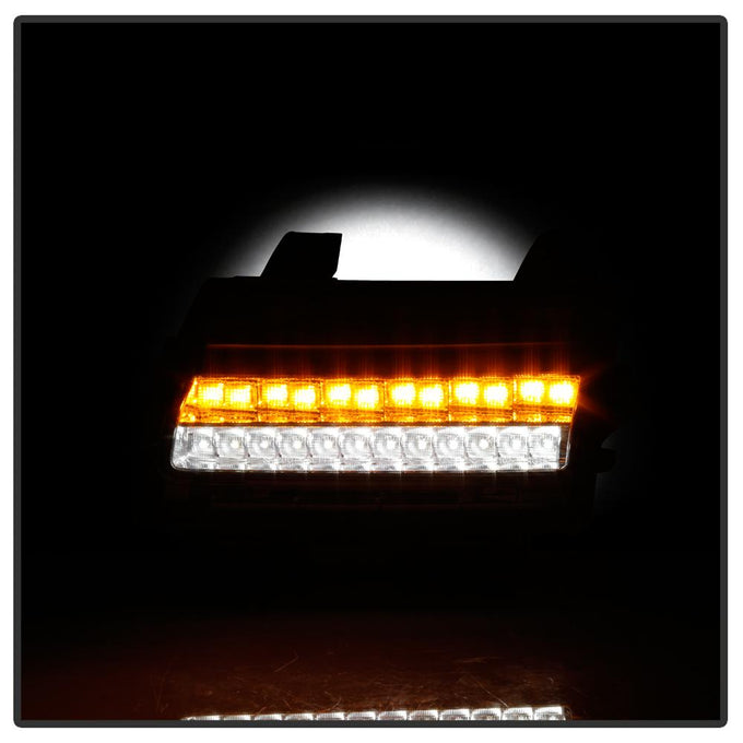 Sequential Signal Chrome Full LED Front Bumper Lights <br>18-21 Jeep Wrangler 20-21 Jeep Gladiator