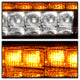 Sequential Signal Chrome Full LED Front Bumper Lights <br>18-21 Jeep Wrangler 20-21 Jeep Gladiator