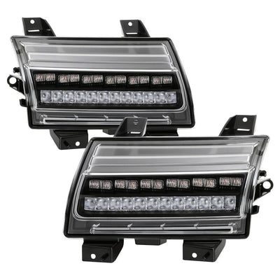 Sequential Signal Black Full LED Front Bumper Lights <br>18-21 Jeep Wrangler 20-21 Jeep Gladiator