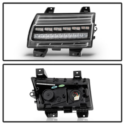 Sequential Signal Black Full LED Front Bumper Lights <br>18-21 Jeep Wrangler 20-21 Jeep Gladiator