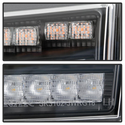 Sequential Signal Black Full LED Front Bumper Lights <br>18-21 Jeep Wrangler 20-21 Jeep Gladiator