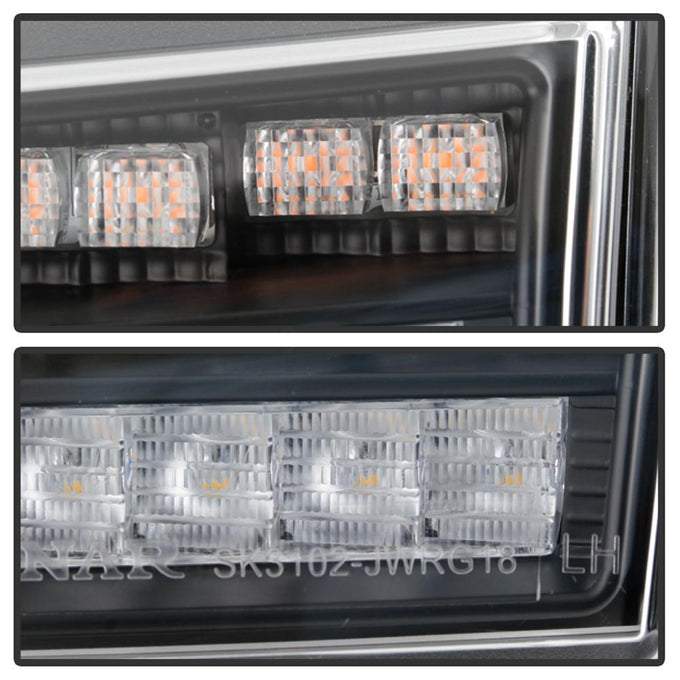 Sequential Signal Black Full LED Front Bumper Lights <br>18-21 Jeep Wrangler 20-21 Jeep Gladiator
