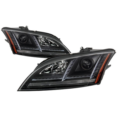 Sequential Turn Signal Black Projector Headlights <br>08-11 Audi TT TT Quattro 11 Audi TT RS Quattro