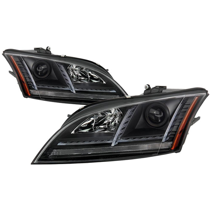 Sequential Turn Signal Black Projector Headlights <br>08-11 Audi TT TT Quattro 11 Audi TT RS Quattro