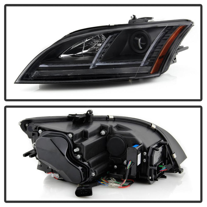 Sequential Turn Signal Black Projector Headlights <br>08-11 Audi TT TT Quattro 11 Audi TT RS Quattro
