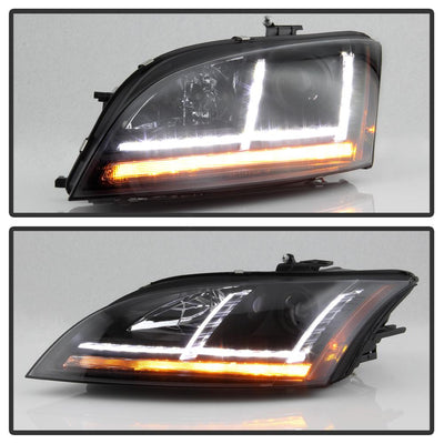 Sequential Turn Signal Black Projector Headlights <br>08-11 Audi TT TT Quattro 11 Audi TT RS Quattro