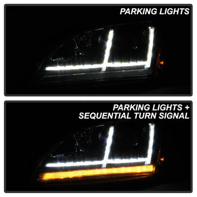 Sequential Turn Signal Black Projector Headlights <br>08-11 Audi TT TT Quattro 11 Audi TT RS Quattro