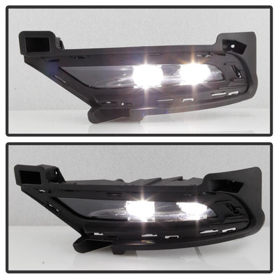 Clear OEM Style Full LED Fog Lights W/Universal Switch <br>15-19 Chrysler 300