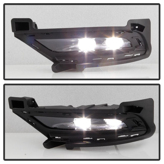Clear OEM Style Full LED Fog Lights W/Universal Switch <br>15-19 Chrysler 300