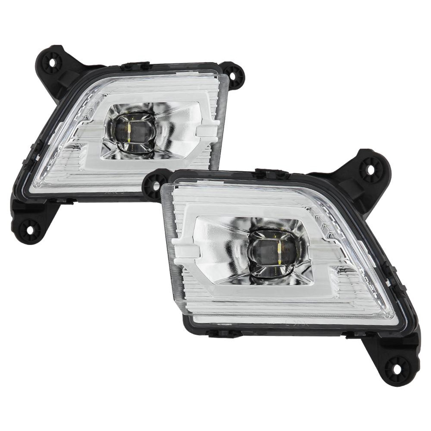 Clear OEM Style Full LED Fog Light w/Universal Switch <br>19-20 Chevrolet Silverado 1500