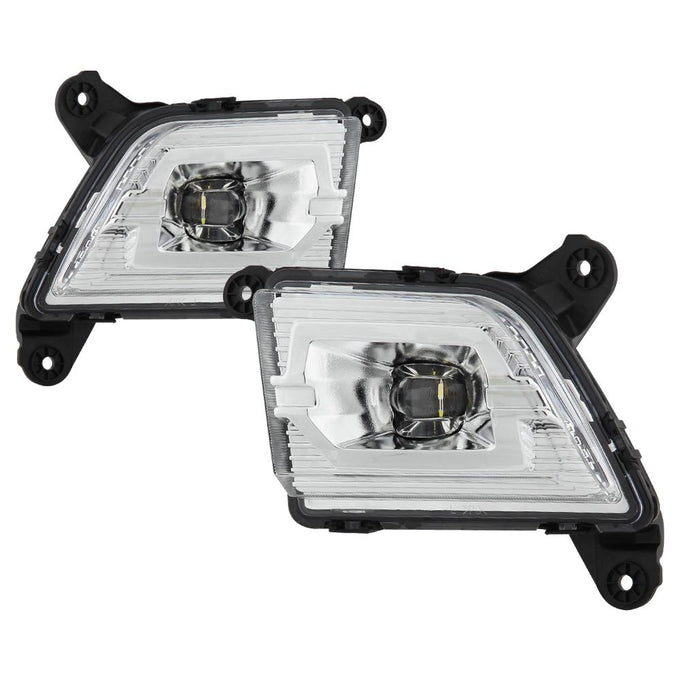 Clear OEM Style Full LED Fog Light w/Universal Switch <br>19-20 Chevrolet Silverado 1500